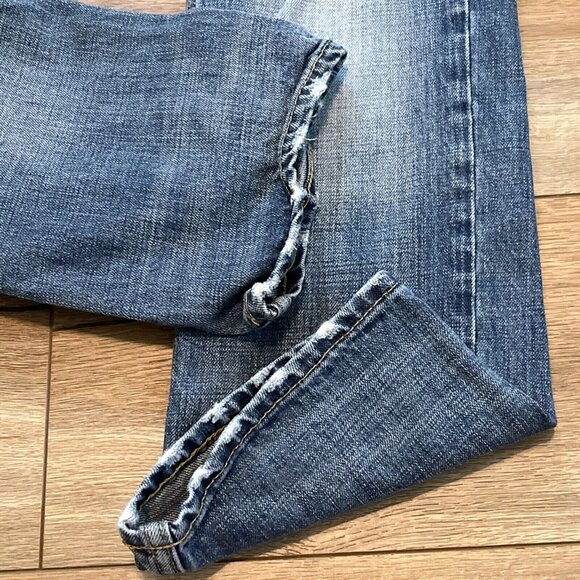 American Eagle Slim Straight Fit Denim Jeans 29x30 Blue Distressed Cotton Modern - Picture 7 of 12